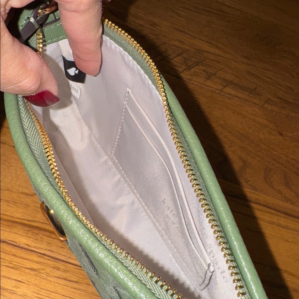 Kate Spade Forest Green Woven Shoulder Bag - Picture 3 of 3